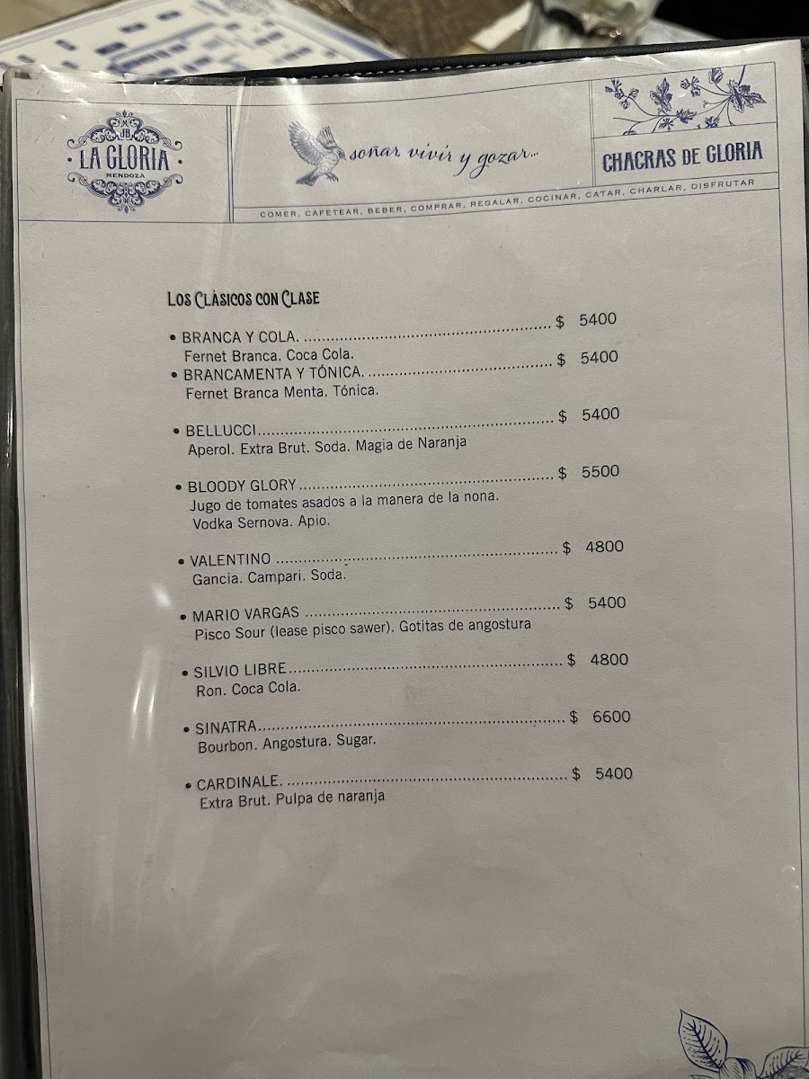 Menu La Gloria Cantina Cool-8